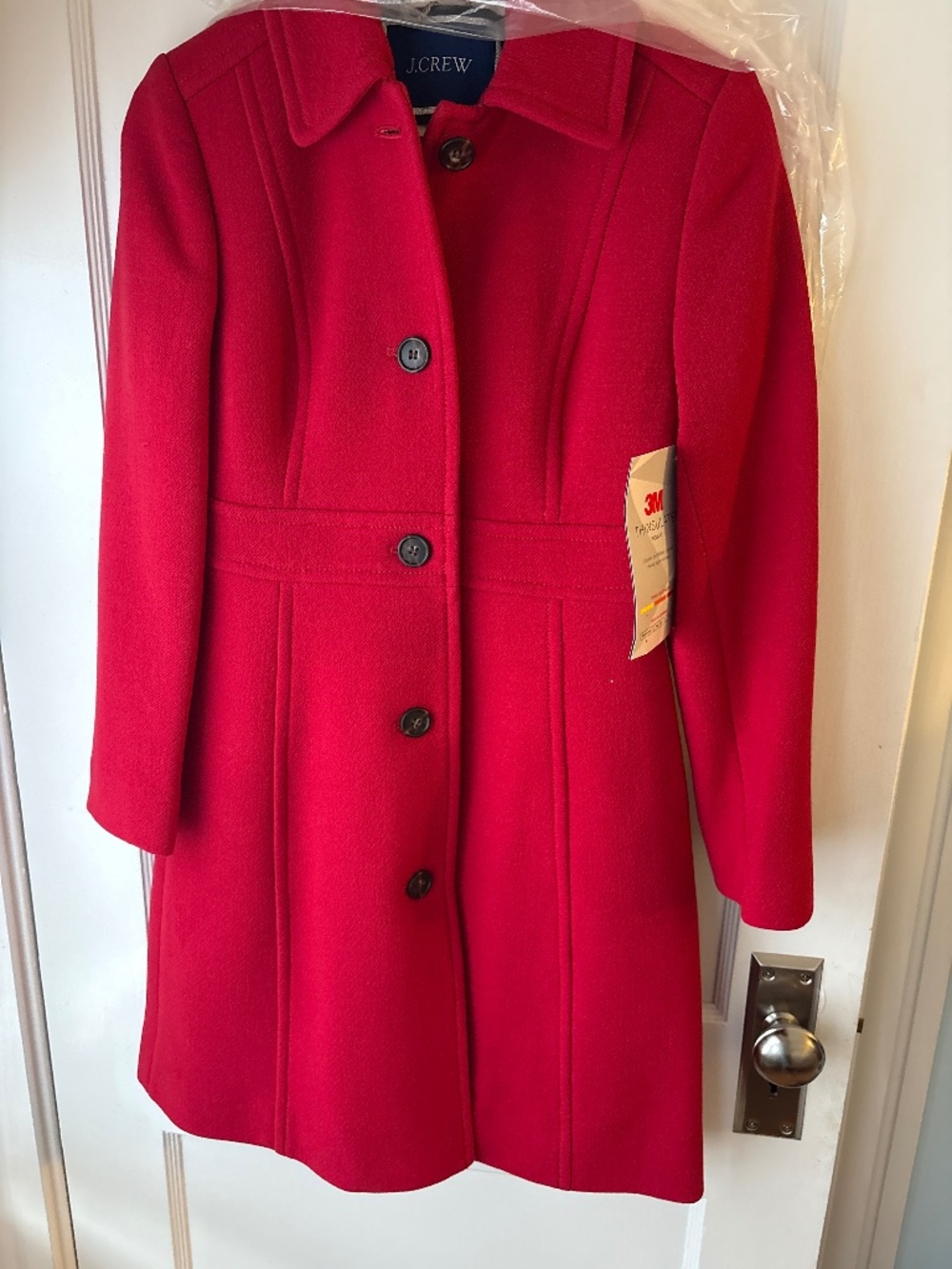 JCrew Red Lady Day Coat, Sz 0P, NWT